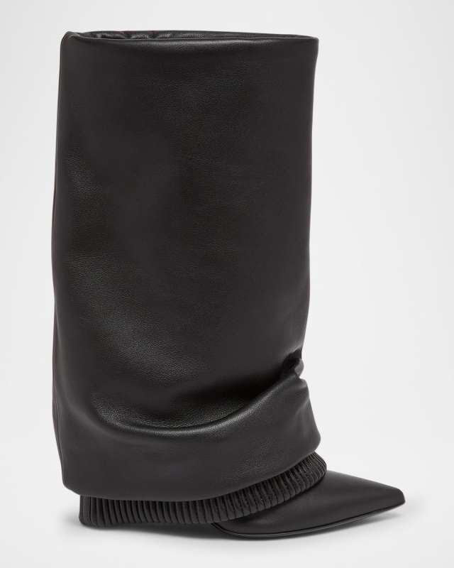 Calfskin Foldover Boots